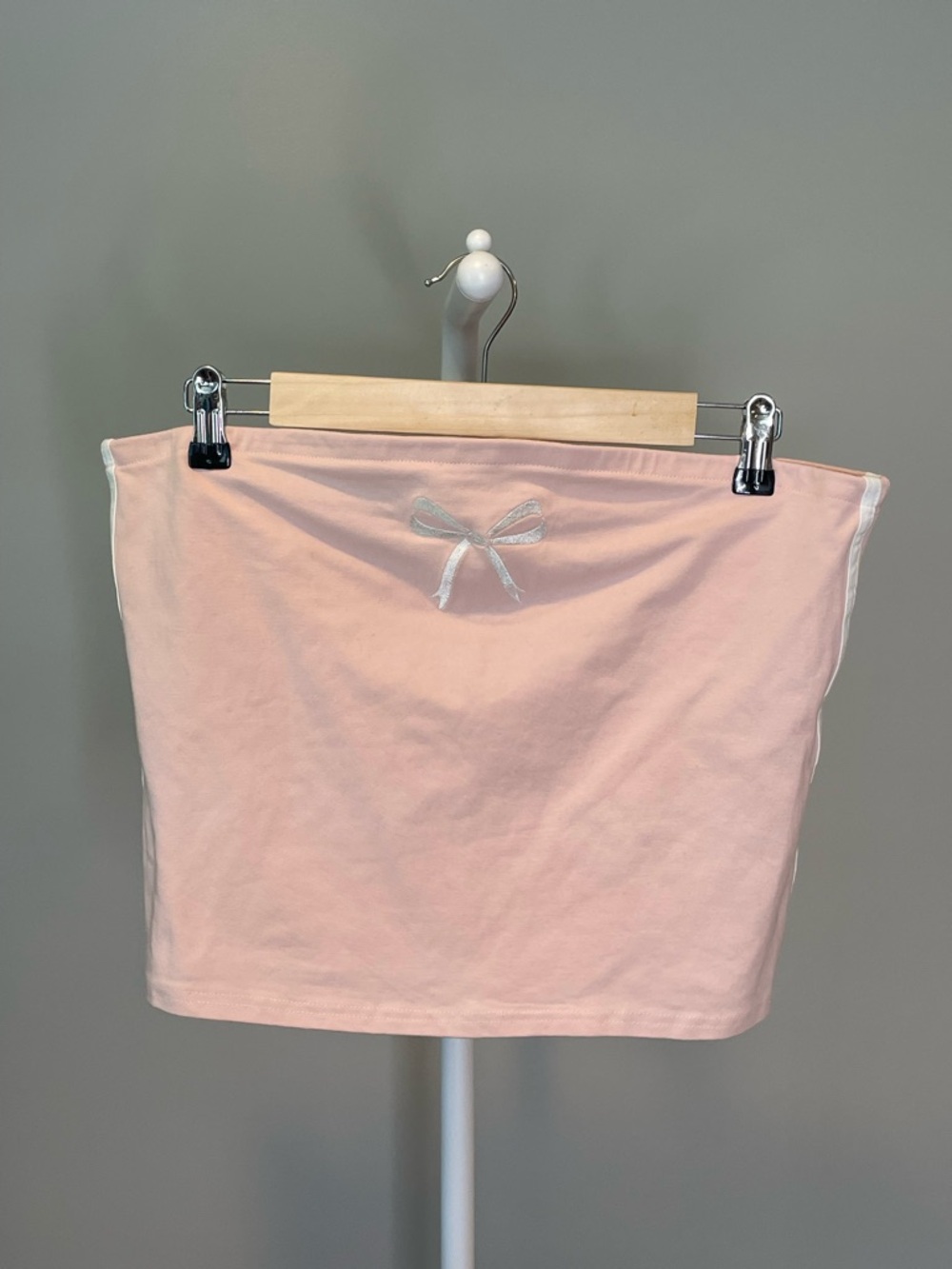 Hi Res Light Pink Bow Tube Top XL